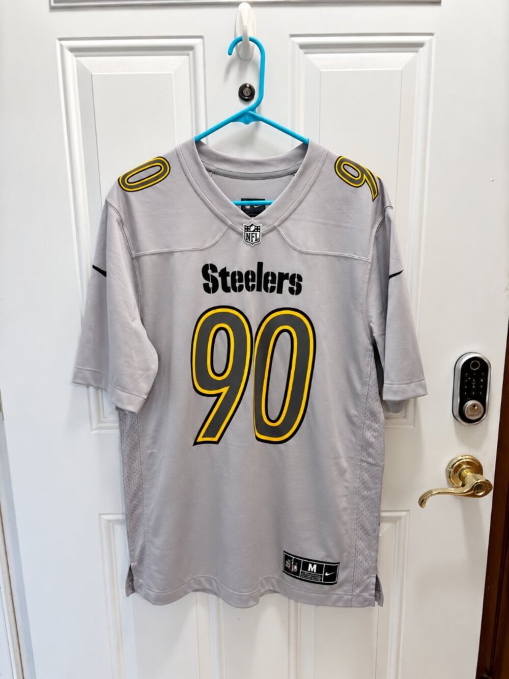 Nike NFL Pittsburgh Steelers T.J. Watt #90 On Field Jersey Gray Men’s Medium NWO